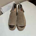 Sacha London Palmira Perforated Suede Platform Sandals Tan Size 9 Photo 5