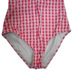 Gap Womens S Molded Bandeau Peony Gingham Pink One Piece Swimsuit Photo 4