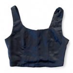 House of Harlow 1960 Women Black Satin Stretch Bustier Corset Crop Tube Tank Top Photo 0