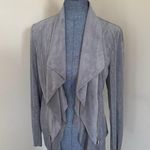Alfani Faux Suede Waterfall Drape Blazer Like New Gray Photo 12