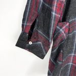 ZARA  Plaid Long Sleeve Mini Shirt Dress Red Gray Size S Photo 5