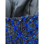 Vintage 80s Scarlett Nite Sequin Halter Metallic Fit Flare Mini Prom Dress Blue Photo 9