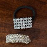 Crystal Hair Clip Set Silver Photo 0