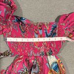 Charina Sarte Vibrant Pink Bohemian Talaia Cut Out Mini Dress NWT Photo 4