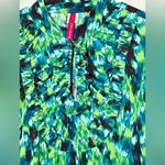 Heart soul  Y2K Green patterned Top Size XL Photo 2
