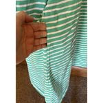 Garnet Hill Dress Womens 12 Green White Striped Cotton Casual Nautical Coastal Photo 3