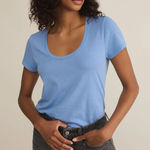 Z Supply Women’s Anywhere Scoop Tee in Blue River Size L Photo 0