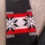 Victoria's Secret Victoria’s Secret black leggings with snowflake design Photo 4