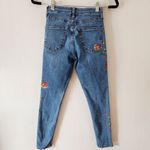 Topshop Moto Jamie Floral Embroidered Jeans High Waisted Skinny Ankle Pants 26 Photo 1