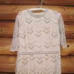 Mac Duggal  94071 Womens Beaded Fringe Quarter Sleeve Column Gown Dress Photo 7