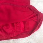 Adrianna Papell Long Red Low Cut Evening Gown Cocktail Formal Party Dress Size 6 Photo 8