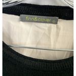 Finn and Clover Women's Black & White Sweater Shirt Photo 2