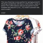 Wanna B Pink and Blue Boxy Blouse with Floral Design Photo 1