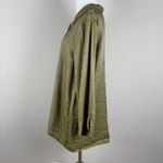 Habitat Blouse Top Womens Large Green Shimmery Metallic Button Up Collared Shirt Photo 7