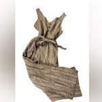 Tru and Time One Piece Striped Brown Outfit With Tie Belt NWT XS Photo 0