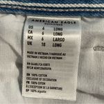 American Eagle Mom Jean | Size 6 Long | Hi-Rise Blue with White Stri… Photo 7
