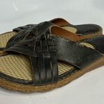 Born black leather slip on sandals slides size 10 Photo 0