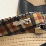 Crocs Womens A-Leigh Sandal Size 7 Black Leather Cork Wedge Heel Slingback Shoe Photo 6