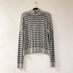 Rag and Bone Striped Avryl Turtleneck Sweater in Gray Black Small Photo 1