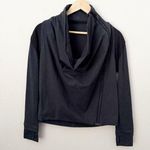 Lululemon ATHLETICA | Sway Cowl Neck Zip Up Jacket Charcoal Grey/Black | Size 4 Photo 0