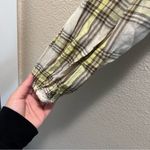 Free People  It’s The Good Life Plaid Top Button Front Crop Blouse Size Medium Photo 5