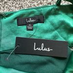 Lulus Sleek Favor dark green satin cut-out tank top size XL NWT Photo 4
