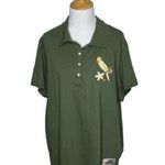 Disney Parks Enchanted Tiki Room Bird Rosita Green Polo Shirt Size 2X Womens Photo 0