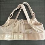 Shefit Beige Adjustable Sports Bra Women's Medium High Impact Zip Front Tan Photo 3