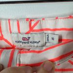 Vineyard Vines Shorts Women 10 White Orange Canopy Geo Every Day Preppy Spring Photo 3