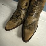 Antonio Melani Vintage Brown Women’s 8.5 boots Embroidery Snake Print 3” Heel Photo 4