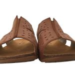 Propet Fionna Leather Cork Laser Cut Slides Sandal Womens Brown 7 Photo 8