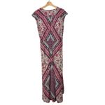 Lucky Brand Pink Floral Tribal Short Sleeve Hi Low Midi Dress S Photo 1