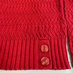 Loft Knit Pattern Sweater With Button Detail Photo 4