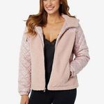 Kate Spade  Light Pink Mixed Media Hooded Quilt Coat Photo 0