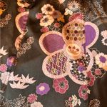 Mixit  Skirt Size 4 Black Purple Pink Floral Print Asymmetrical Hem Midi Photo 7