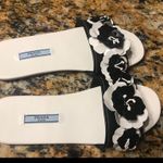 Prada  Floral Leather Slides Sz7 Photo 2