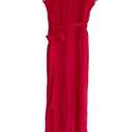 Ann Taylor NWOT  EYELET SLEEVE BELTED JUMPSUIT RED SZ-8 Photo 5
