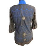 Black Lace Kaftan/Vest, Ruffle Sleeves, Sheer Size L Photo 2