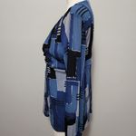 Ny&co blue mesh vneck babydoll blouse size medium Photo 3