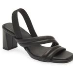 Caslon Black Sling Back Strappy Sandal Block Heel Size 9 Casual Photo 0