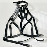 Black Leather Belt Body Harness Emo Goth Punk Grunge Photo 3