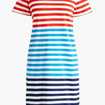 J.Crew blue red white striped tshirt dress xs Blue Photo 0