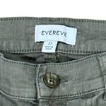 Evereve Olive Linen Green Cargo Pants Women's Size 27 Ankle Jogger Casual Photo 4