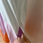 VEDA Summer Pastel Fiesta Orange Colorblock Sleeveless Shift Dress Size XL Photo 3