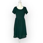 Jessakae Fit & Flare Dress Women's Small Green Short Sleeve Knee Length Photo 1