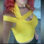 Wow Couture  Strappy Bandage Crop Top Yellow Medium Photo 1