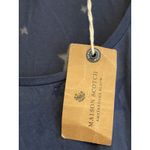 Scotch & Soda Maison Scotch Long Sleeve Shirt Women Size Medium Blue‎ Star Sheer Jersey NWT Photo 6
