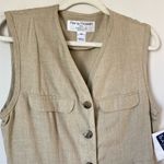 Rena Rowan Saville Petite Jute Key Largo Safari Beige Vest Size 10P Photo 5
