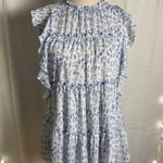 Entro  Blue and White Mini Dress Photo 0