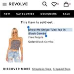 Free People Revolve Show Me Stripe Tube Top Black Combo Size Small Photo 7